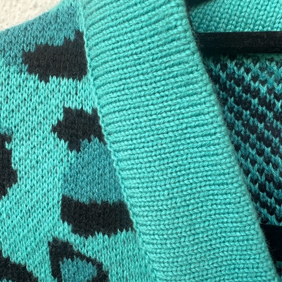 Leopard full fashion button up sweater - Picture 3 of 8